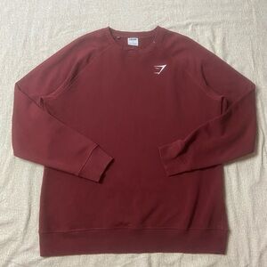 Gymshark Men's Maroon Crewneck Sweater